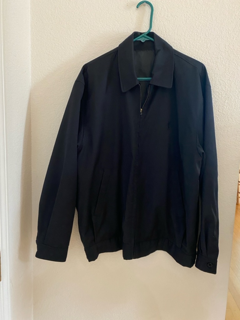 YSL Pour Hommemen's Harrington Vintage Lightweight Zip Jacket, Men’s Size 42/LRG